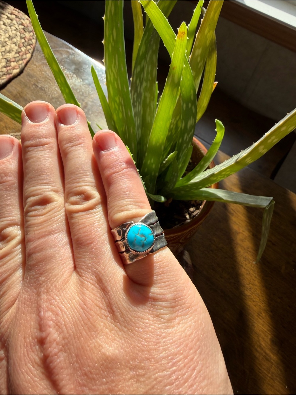 Turquoise Stone Silver Ring